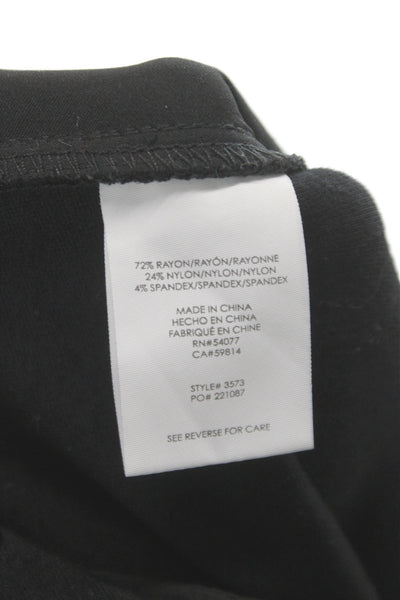 Cabi Women Ankle Pants Black Rayon Button Solid Classic Size 8