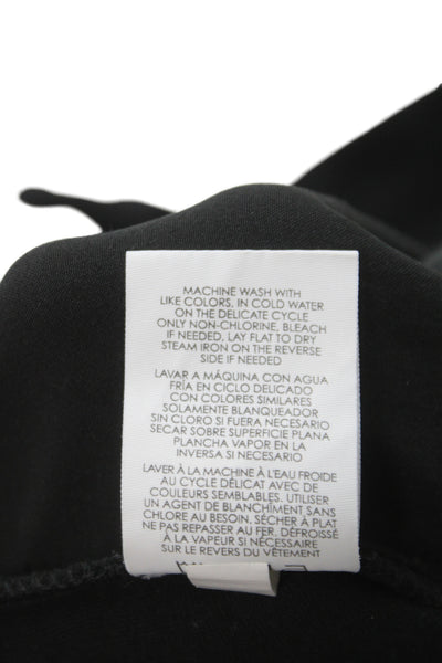Cabi Women Ankle Pants Black Rayon Button Solid Classic Size 8