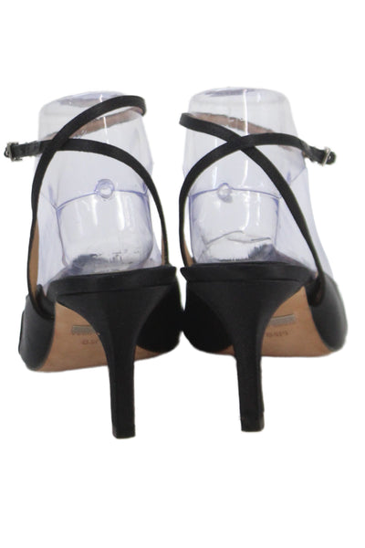 Badgley Mischka Womens Crystal Detail Open Toe Heels Shoes Black Size 8.5M