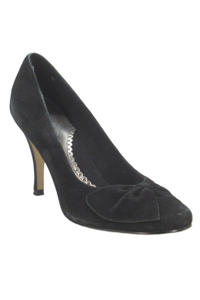 Seychelles Womens Bow Detail Suede High Heels Pump Shoes Black Size 8.5