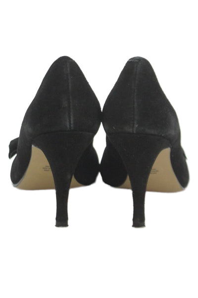 Seychelles Womens Bow Detail Suede High Heels Pump Shoes Black Size 8.5