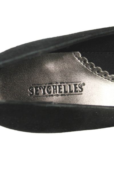 Seychelles Womens Bow Detail Suede High Heels Pump Shoes Black Size 8.5