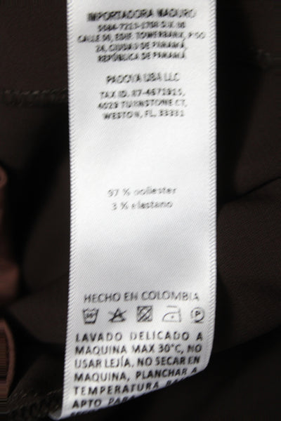 Padova Womens Bloomer Pants Brown Polyester Hook Eye Inseam 30 Size XS