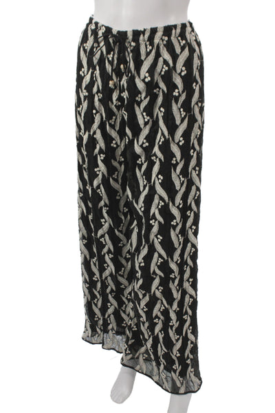 Sabina Musayev Womens Harem Floral Drawstring Pants Black Polyester Size XS