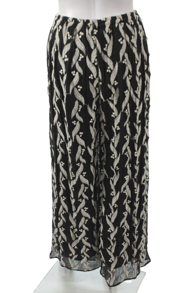 Sabina Musayev Womens Harem Floral Drawstring Pants Black Polyester Size XS