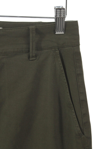 Bella Dahl Womens Cropped Military Green Tencel Pants 28 Inseam Size 25