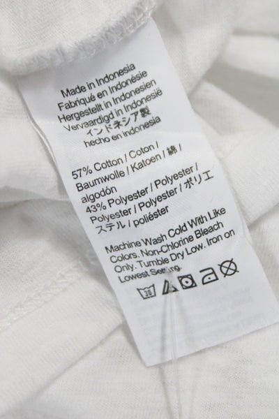 J Crew Womens White Sleeveless Basic Tank Crew Neck Cotton Size S