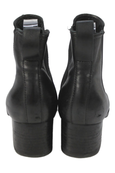 Rag & Bone Womens Leather Stretch Inset Ankle Boots Black Size 38 8