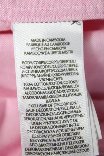 Ralph Lauren Black Label Womens Collared Cotton Button-Up Pink Size XS