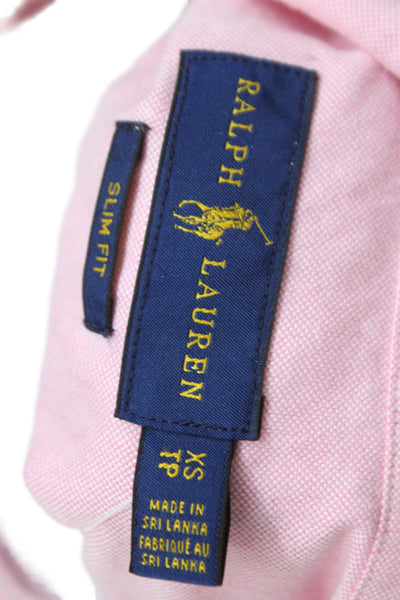 Ralph Lauren Black Label Womens Collared Cotton Button-Up Pink Size XS
