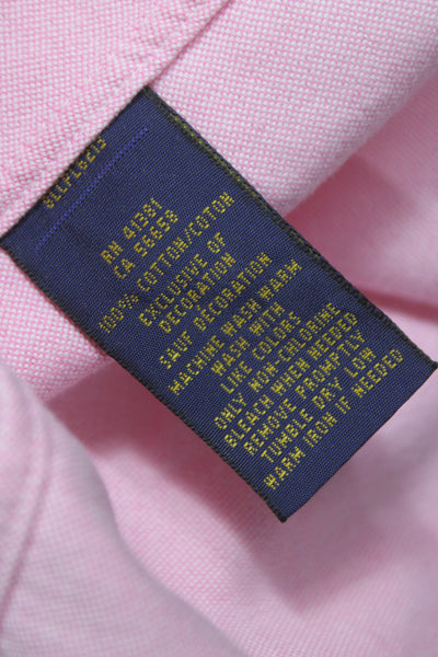 Ralph Lauren Women Basic Button-Up Pink Collared Long Sleeve Cotton Size XS