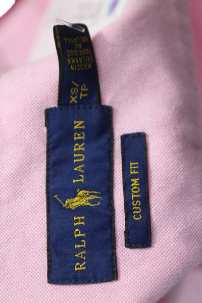 Ralph Lauren Women Basic Button-Up Pink Collared Long Sleeve Cotton Size XS