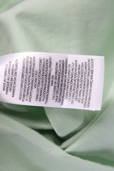 Polo Ralph Lauren Women Collared Button-Up Green Cotton Long Sleeve Size XS