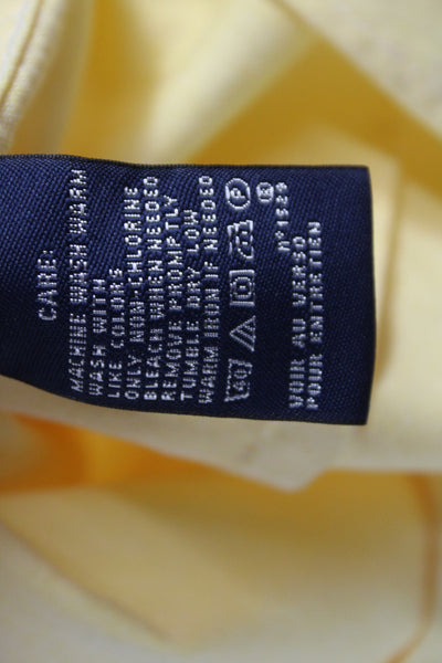 Ralph Lauren Polo Sport Womens Button-Up Long Sleeve Yellow Cotton Size 2