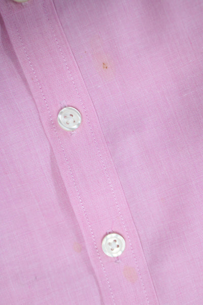 Banana Republic Womens Pink Collared Button-Up Long Sleeve Cotton Top Size 0