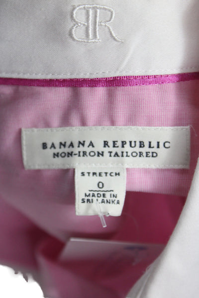 Banana Republic Womens Pink Collared Button-Up Long Sleeve Cotton Top Size 0