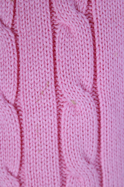 Polo Ralph Lauren Women Pink Cotton Pullover Sweater Long Sleeve Size S Petite