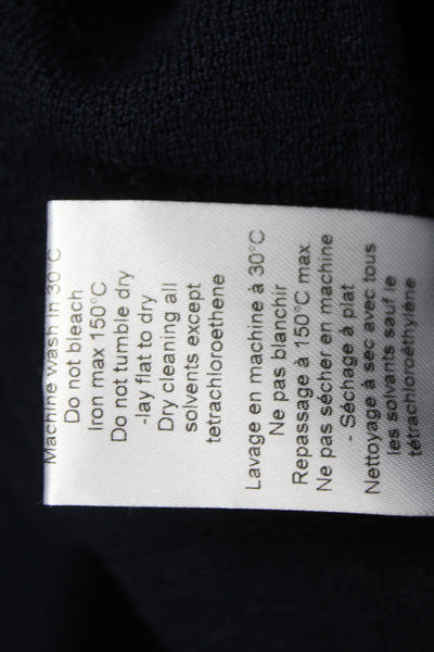 Bugatchi Men Blazer Blue Merino Wool Button Solid Classic Size M