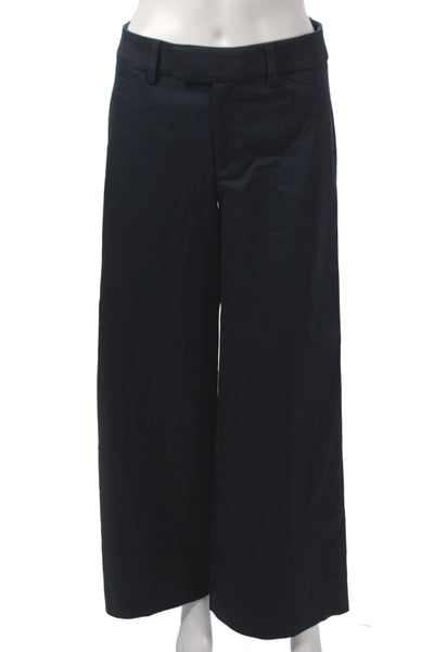Banana Republic Women Dress Pants Blue Solid Cotton Size 2