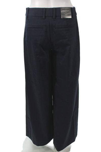 Banana Republic Women Dress Pants Blue Solid Cotton Size 2
