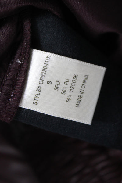 We're All Pretty Girls Women Jogger Pants Brown Pull On 50% PU Size S