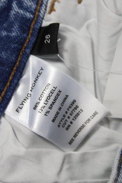 Flying Monkey Women Mid Rise Straight Blue Jeans Size 26