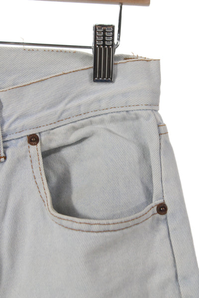 Levis Mens Straight Blue Jeans Button Fly Cotton Size 32