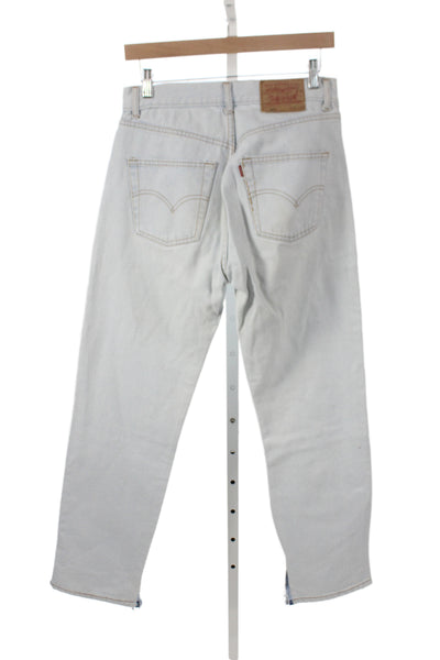 Levis Mens Straight Blue Jeans Button Fly Cotton Size 32
