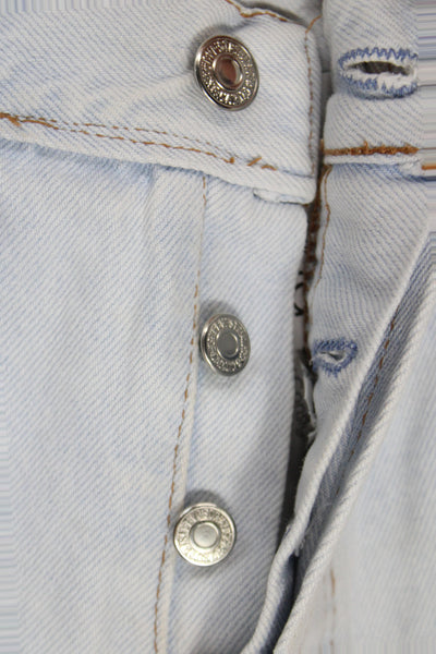Levis Mens Straight Blue Jeans Button Fly Cotton Size 32