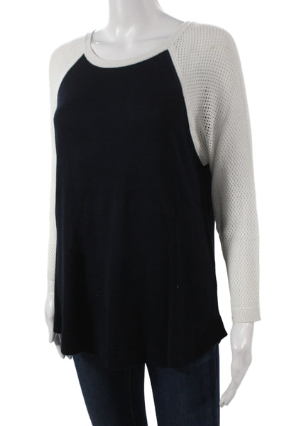 Rag & Bone Jean Womens Pullover Sweater Black Viscose Long Sleeve Size M