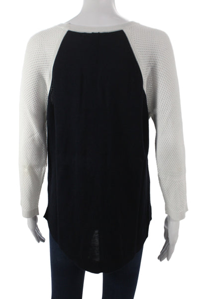 Rag & Bone Jean Womens Pullover Sweater Black Viscose Long Sleeve Size M