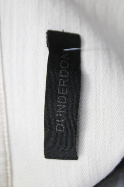 Dunderdon Mens Button Front Long Sleeve Collared Shirt Gray Size Large