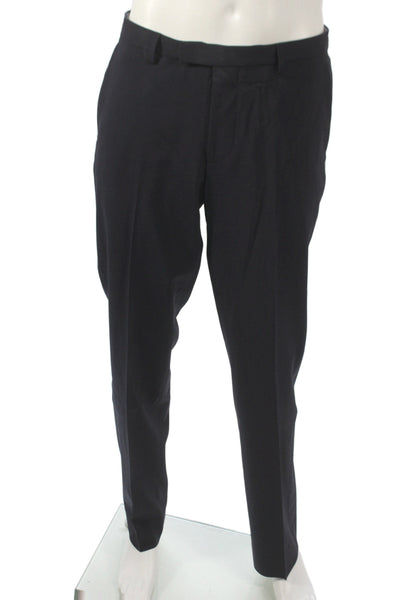 Boss Hugo Boss Mens Classic Black Virgin Wool Pants Size 34