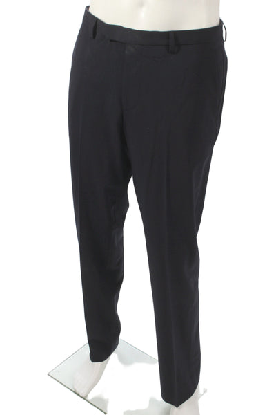 Boss Hugo Boss Mens Classic Black Virgin Wool Pants Size 34