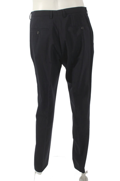 Boss Hugo Boss Mens Classic Black Virgin Wool Pants Size 34