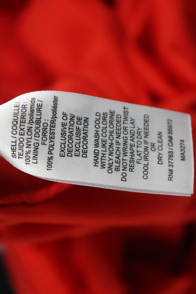 Laundry by Shelli Segal Women Shift Dress Red Short Sleeve Round Neck Size 6