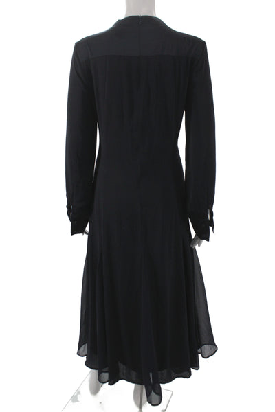 Madison Young Women Gothic Maxi Dress Black High Neck Long Sleeve Polyester Size