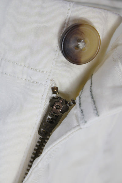 Vineyard Vines Womens Chino Pants Ivory Button Size 6