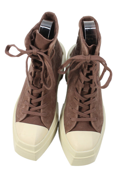 Converse Womens Leather Platform Wedge Sneakers Brown Size 9