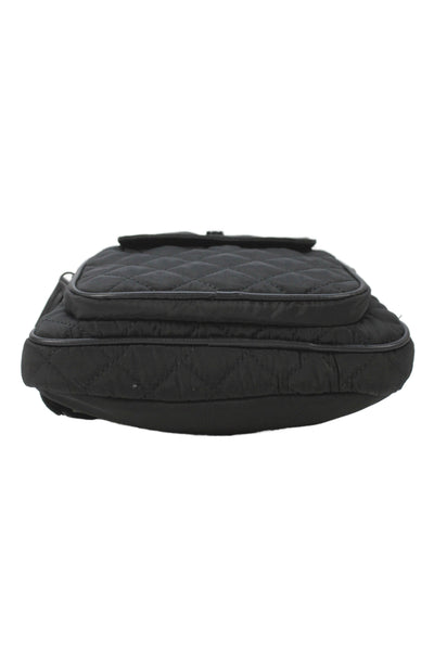 Steve Madden Womens Quilted Single Strap Back Pack Shoulder Handbag Black