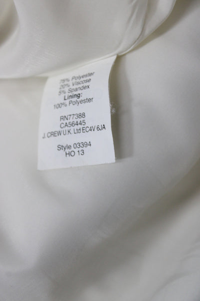 J Crew Women A-Line Ivory Short Skirt Zip Closure Polyester Size 4