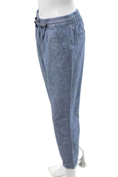 J Crew Womens Blue Cotton Jogger Pants Drawstring Size 2