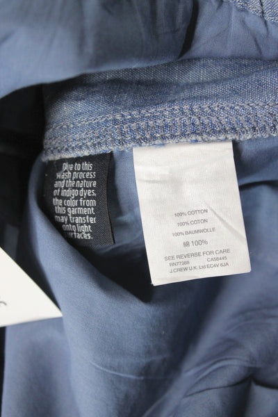 J Crew Womens Blue Cotton Jogger Pants Drawstring Size 2