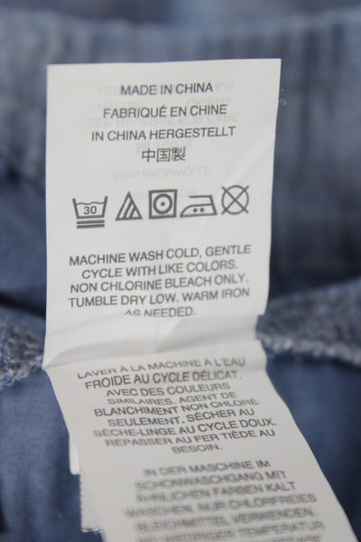 J Crew Womens Blue Cotton Jogger Pants Drawstring Size 2