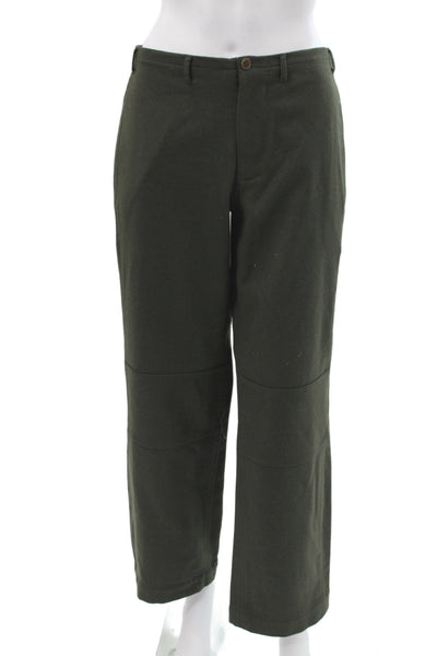 Ralph Lauren Black Label Women Green Wool Chino Pants Size 4