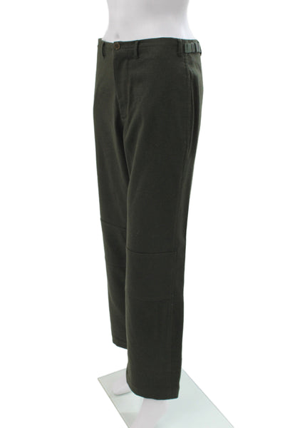 Ralph Lauren Black Label Women Green Wool Chino Pants Size 4