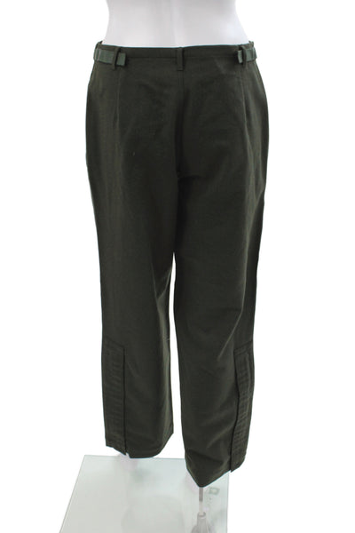 Ralph Lauren Black Label Women Green Wool Chino Pants Size 4