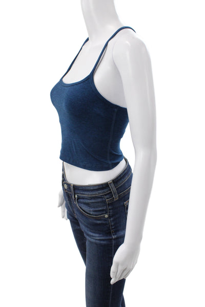 Beyond Yoga Women Blue Scoop Neck Sleeveless Tank Athleisure Size XS
