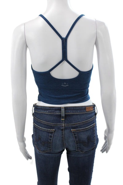 Beyond Yoga Women Blue Scoop Neck Sleeveless Tank Athleisure Size XS