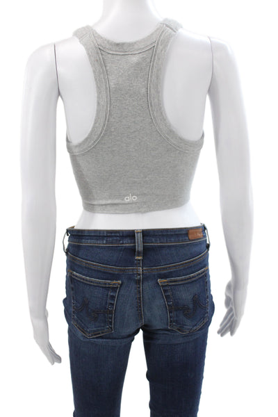 Beyond Yoga Women Blue Scoop Neck Sleeveless Tank Athleisure Size XS